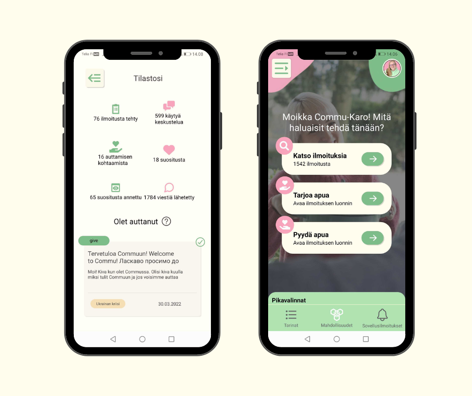 Commu on suomen suurin yhteisösovellus, naapuriapusovellus, commuapp.fi